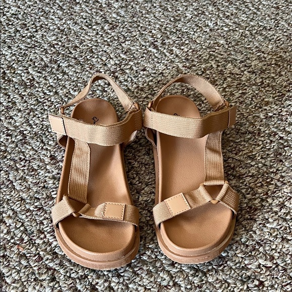 Qupid Beige Strappy Sandals - Picture 3 of 5